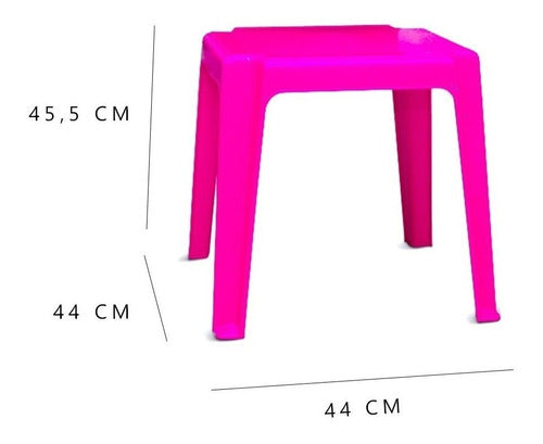 Square Stackable Plastic Carolina Table by Colombraro 1