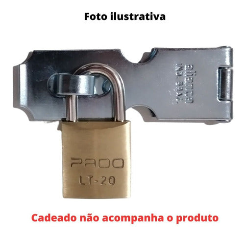 Porta Cadeado Pequeno Para Gaveta Ou Armário 63mmx25mm 10 Pç 4