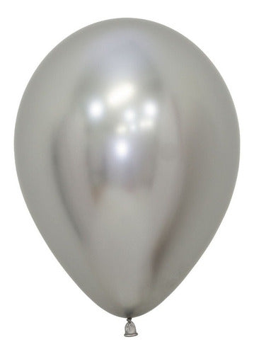 Sempertex R5 Reflex Silver Latex Balloons X20 Units 0