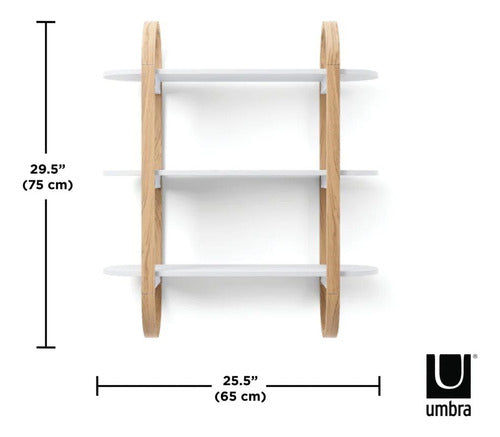 Umbra Bellwood Natural White Wall Shelf 3