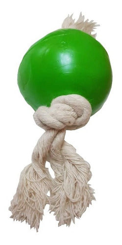 Mercadoflash Solid Rubber Ball with Rope for Chewing Pets 2