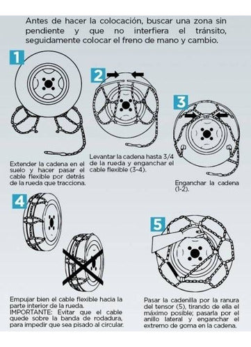 STANYS Snow Chains for Mud and Ice 205/65 R15 + Gloves Cd90 6