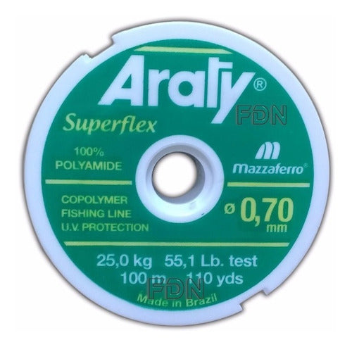 Araty Fishing Line 0.70 Mm Box of 10 Rolls X 100 Mts - Fdn 2