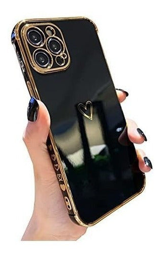 Luxury Electroplated Black/Gold Case for iPhone 13 Pro Max 0