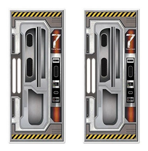 Beistle 59896 2piece Puerta De La Nave Espacial Cubre 30 X 6 0