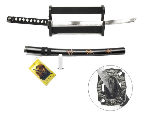 Espada Katana Último Samurai Coleção Brinde Suporte E Óleo 0