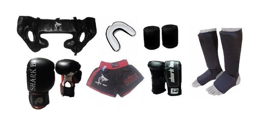 Boxing Kit, 1.50m Bag with Filling+Chains+Gloves+Wraps 49