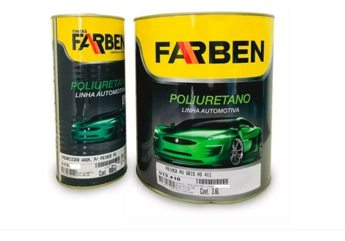 Primer PU High Solid Gray with Hardener Farben X 4.5lts 0