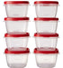 Rubbermaid 7J60 Easy Find Lid Square 2 Cup Storage Container Set 2