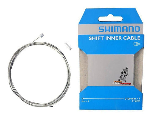 Shimano Shift Inner Cable Cambio Con Tope Bicicleta 1.2 X2100mm Mtb Ruta 0