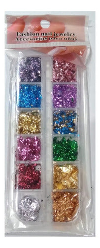 Doctor Obra Mix Colors Pack of 12 Pigments Glitter Leaves 0