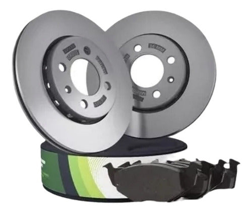 Kit Discs and Brake Pads for Chevrolet Celta 1.4 8V 0