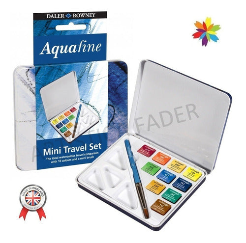 Daler Rowney Aquafine Watercolor Set X 10 Pastillas 0