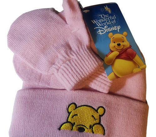 Disney Winnie Pooh Hat and Gloves Set 0