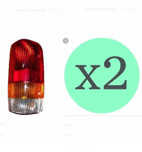 Ford Rear Light Set for F100/F150 Model 1992 to 1999 Tricolor 1