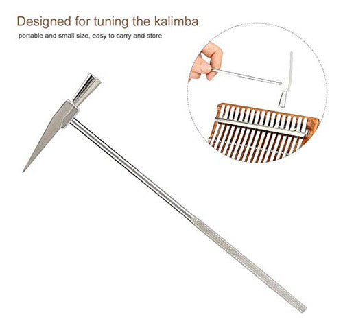 Liyafy 17 Key Kalimba DIY Keys Bridge Kit with Tuning Hammer 2