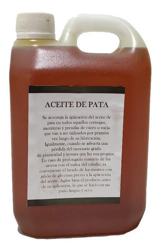 Jaleña Talabartería Aceite De Pata 1 Litro Para Cueros Montura Riendas 0