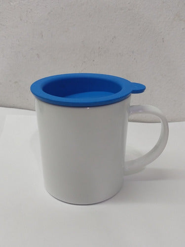 Directoner Taza Termica Polimero Recta Para Sublimar Tapa Azul X 12 1