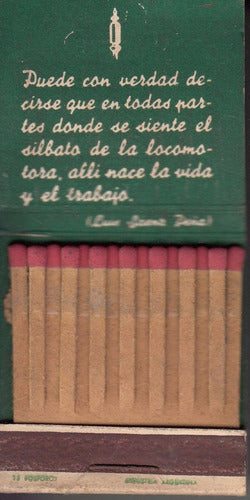 9º Congreso Panamericano Ferrocarriles 1957 Caja De Fosforos 2