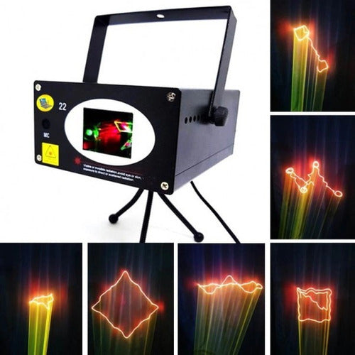 Canhão Raio Laser Iluminação Holográfico Jogo De Luz  Hl22 3