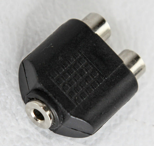 3 Adapter 2 RCA Female to 3.5mm Female Mini Plug TV Htec 1