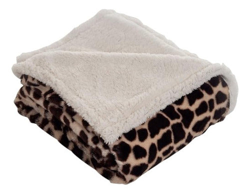 Lavish Home Giraffe Throw Blanket-fleece Sherpa 0