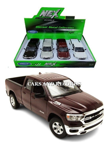 Welly Dodge Ram 2019 New Without Box - Bordo 1/27 4