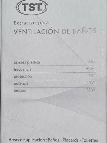 Extractor De Baño Cp4 Tst 1