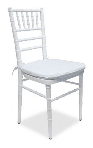 Bulk Tiffany Chair White Reinforced Plastic with Cushion 0