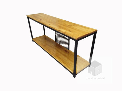 Local.Industrial TV Rack - Industrial Style Iron and Wood 1