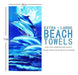 Genovega Extra Large 36 X 72 Beach Towel - Blue Dolphin Design 3