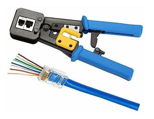 Probador De Cables + Herramienta De Crimpado Rj45 1