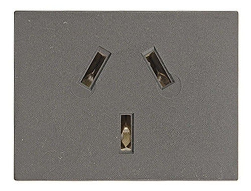 Cambre Simple Socket Module 10a Flat Pins Gray 0