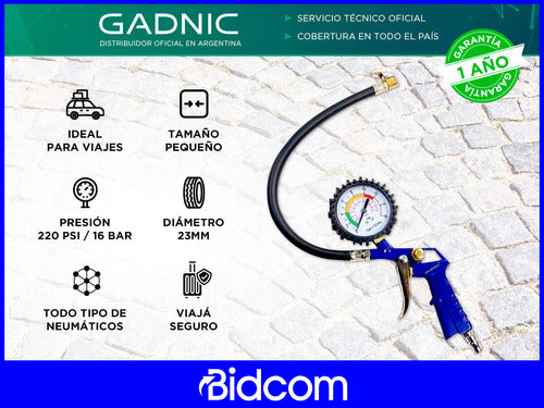 Gadnic Tire Pressure Gauge 0-220 PSI Universal 1