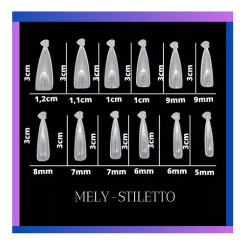 MELY Dual System Stiletto Capsules 120 Pcs Reusable 2