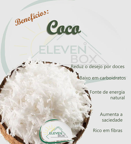 Coco Em Flocos Com Açúcar 1kg | Sem Glúten | Eleven Box 4