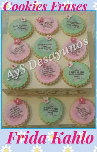 Ays Desayunos Villa Urquiza Frida Kahlo Cookies Galletitas Frases Lámina Comestible 0