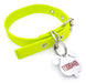 Dog Tag with Dog-Shaped Head + Apple Green Collar 3