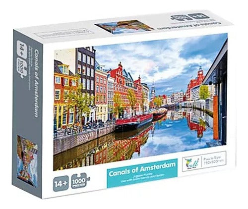 Canals of Amsterdam Puzzle 1000 Pieces by Casa Bak 0