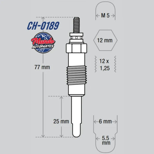 Champion 4 Preheating Plugs for Peugeot 504 Xd3 Xd4 Xd2 1