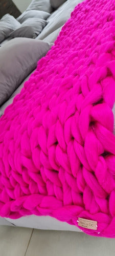 NORDICASLC XXL Nordic Blanket 1.40x0.50 Bedspread Fuchsia 3