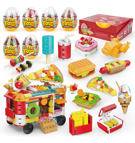 Generic Surprise Eggs Pack X 12, Fast Food, Building Blocks 0