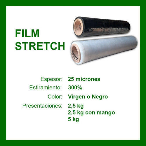 Black Film Stretch, 50cm, 2.5 kg - CIGSA Packaging 4