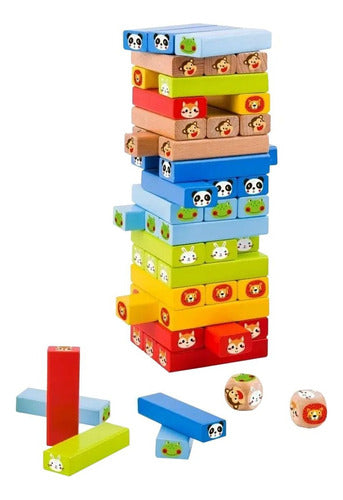 Magnific Animal Tower Torre Apilable De Animales Madera 2166 1