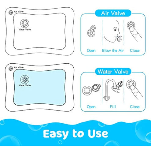 Yeeeasy Water Play Mat for Tummy Time 5