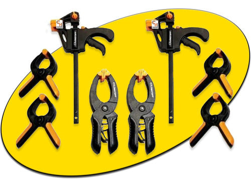 Lüsqtoff Adjustable 8-Piece Woodworking Clamp Set 0