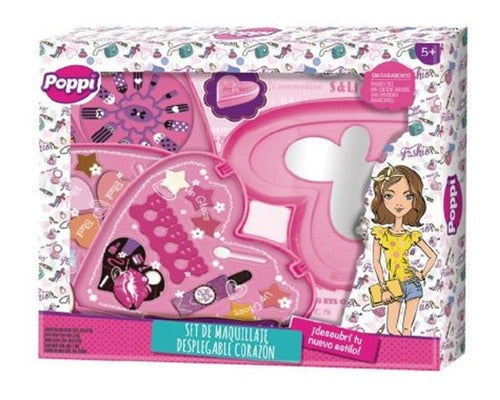 Poppi Blister Maquillaje Infantil Nenas Corazon Desplegable 0