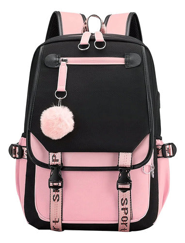 Atrix Waterproof Kawaii Korean Style Backpack with USB Notebook Port 1