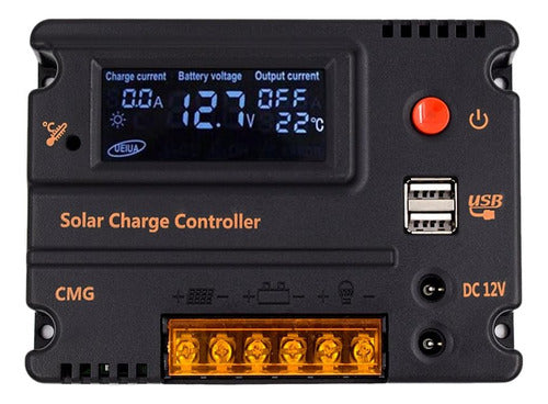 COSSCCI 10A 12V 24V Dual Intelligent Solar Charge Controller 1