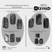 Keyfad Car Remote Key Shell + 2-Button LED Key Half Detachable 2
